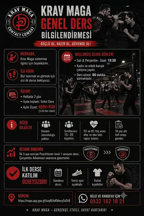 Krav Maga Türk genel ders içeriği